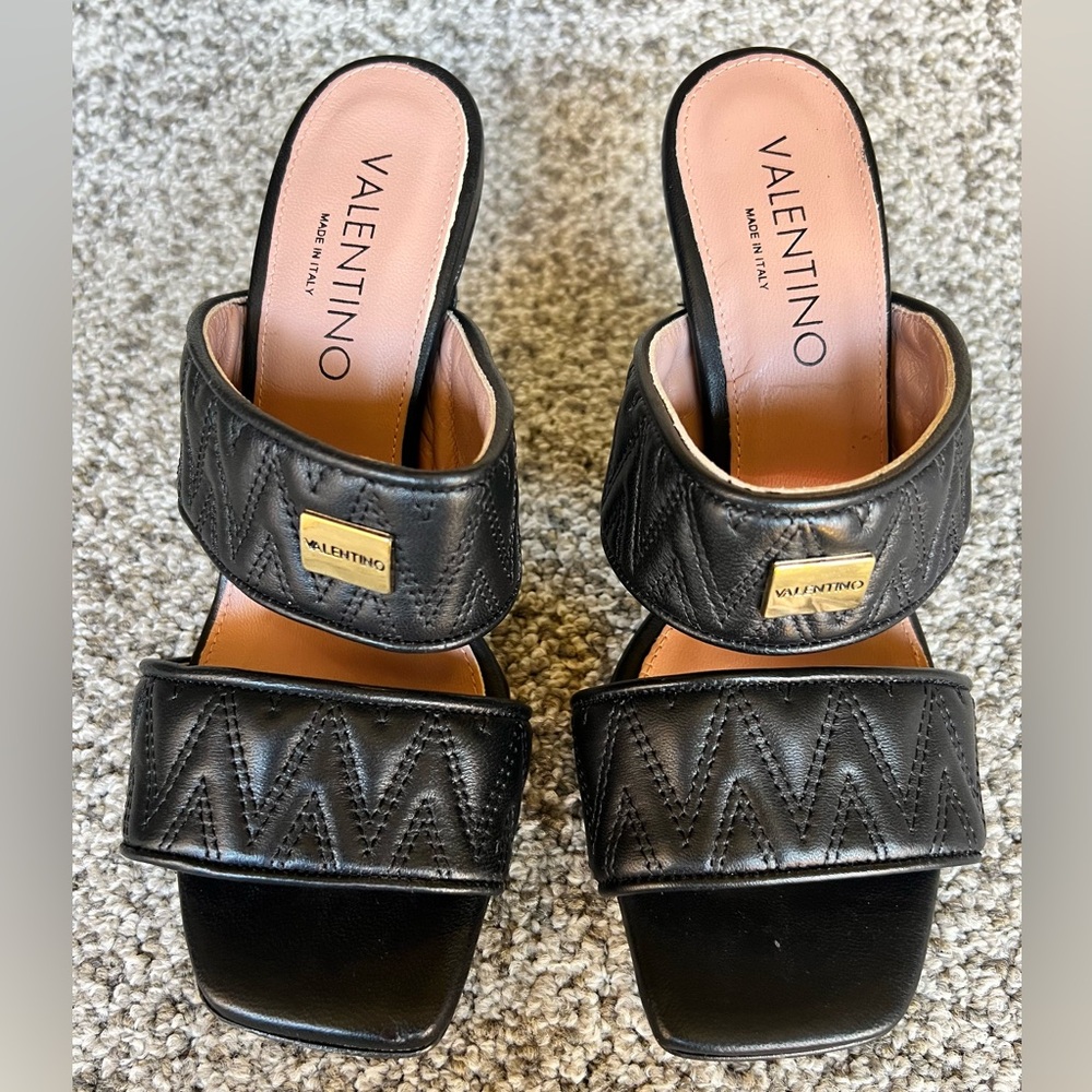 VALENTINO by MARIO VALENTINO Black Jackie Slide Sandal Women's 8 US Size - Picture 9 of 14